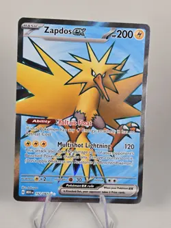 Pokemon Zapdos ex 192/165 Ultra Rare Full Art Holo Sv151 2023 English - Image 1