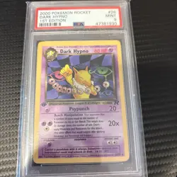 2000 Pokemon Rocket Dark Hypno 1st Edition 26/82 PSA 9 - Image 1