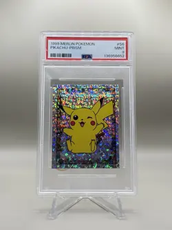 1999 Merlin Pokemon #S6 Pikachu-Prism PSA 9 - Image 1