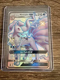 Pokemon Alolan Ninetales GX TCG Full Art SV53/SV94 NM Hidden Fates Shiny Vault - Image 1