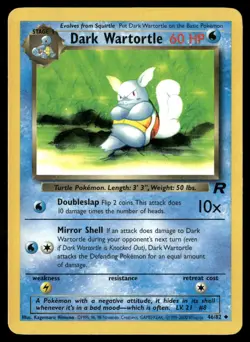 Dark Wartortle 46/82 Uncommon Team Rocket Pokemon Lightly Played - Image 1