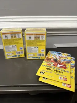 Lot of 2 Factory Sealed One Piece OP-15 Double Pack Sets & Booster Packs - Image 3