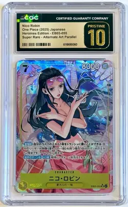 2025 One Piece EB03-055 Nico Robin SR Alternate Art Heroines CGC 10 Pristine JP - Image 1