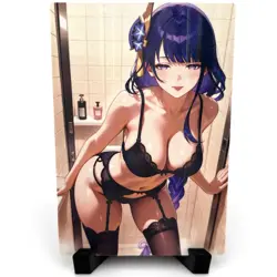 Genshin Impact Raiden Shogun Sexy Anime Waifu Girl Lewd Goddess Story Art Card - Image 1