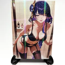 Genshin Impact Raiden Shogun Sexy Anime Waifu Girl Lewd Goddess Story Art Card - Image 2