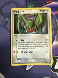 Rayquaza - 3/17 - Pokemon Pop Series 1 Holo Card Swirl - Image 1
