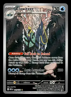 Clawitzer 141/132 Illustration Rare Mega Evolution Pokemon Card - Image 1