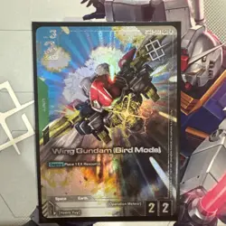 Wing Gundam (Bird Mode) Alternate Art Winner Foil -ST02-002 C NM - TCG Card Game - Image 2