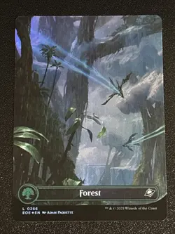 MTG Edge of Eternities Forest Borderless Foil 0266 NM - Image 1