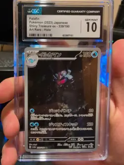 2023 Pokemon JPN SV4a Shiny Treasure ex Palafin AR 339/190 CGC 10 - Image 1
