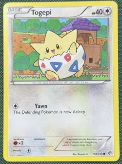 Pokemon Togepi 102/135 Plasma Storm Common Regular Basic HP 40 2012 TCG - Image 1