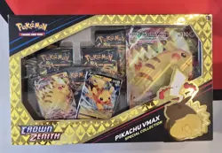 Pokemon TCG Crown Zenith Pikachu VMAX Special Collection Box Sealed - Image 1