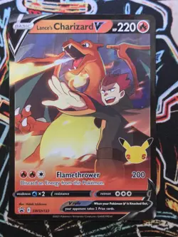 Pokemon TCG - Lance's Charizard V SWSH133 - Black Star Promo - Celebrations NM/M - Image 1