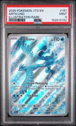 2025 POKEMON JTG EN-JOURNEY TOGETHER #161 ARTICUNO ILLUSTRATION RARE PSA 9 (192 - Image 1