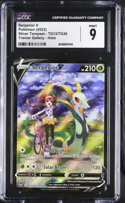 Serperior V 2022 Pokemon Silver Tempest CGC 9 #TG13/TG30 - Image 1
