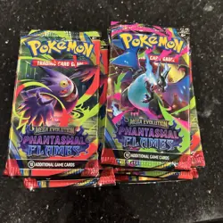 Pokemon TCG phantasmal flames - 25 opened packs inc bulk reverse and holo - Image 1
