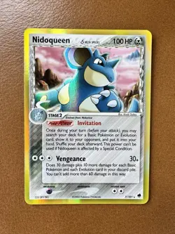 Pokemon TCG Vintage Nidoqueen Holo 7/101 EX Dragon Frontiers Delta Species NM/LP - Image 1