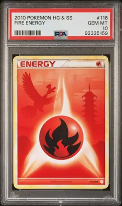 Ho-Oh Low POP Heartgold Soulsilver Fire Energy 116/123 PSA 10 2010 Pokemon - Image 1