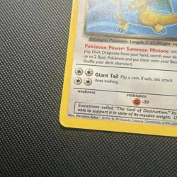 Dark Dragonite 22/82 Non Holo Pokemon Card Rocket Set LP - Image 2