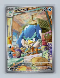 Quaxwell 207/193 Illustration Rare Paldea Evolved Pokemon Holo Near Mint - Image 1