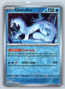CHIEN-PAO 056/191 RARE SURGING SPARKS POKEMON REVERSE HOLO NM - Image 1