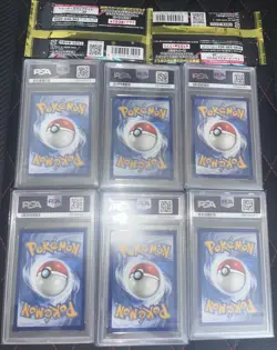 Pokemon PSA 10 Rainbow Trainer Bundle (6 Slabs) + 2 Sealed Booster Packs - Image 2