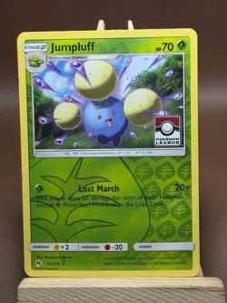 HP Pokemon - Jumpluff 14/214 - Reverse Holo Lost Thunder League Promo - Image 1