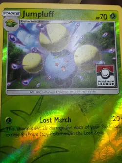 HP Pokemon - Jumpluff 14/214 - Reverse Holo Lost Thunder League Promo - Image 5