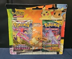 Pokemon Back to School Eraser Pack Pikachu Eevee Evolving Skies Astral Radiance - Image 1