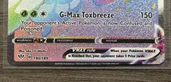 Pokemon Butterfree VMAX (Secret) 190/189 Darkness Ablaze Miscut Error/Overcut - Image 2