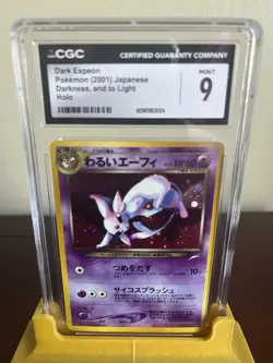 2001 Pokemon Dark Espeon Holo Darkness, and to Light Neo 4 Revelation CGC 9 Mint - Image 1