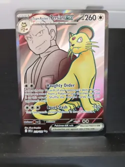 Pokemon TCG Team Rockets Persian EX Full Art 219/182 Destined Rivals Ultra Rare - Image 1