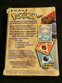 Wizards of the Coast Pokemon Fossil Lockdown Theme Deck (incomplete) 742818060776 - Image 2