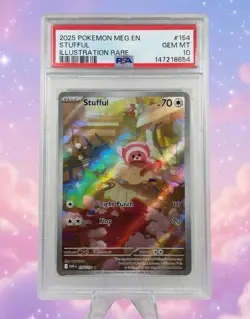 STUFFUL Mega Evolution Illustration Rare #154 PSA 10 Pokemon [Nostalgium] - Image 1