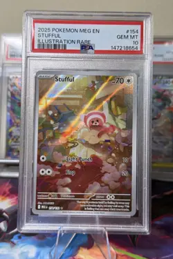 STUFFUL Mega Evolution Illustration Rare #154 PSA 10 Pokemon [Nostalgium] - Image 2