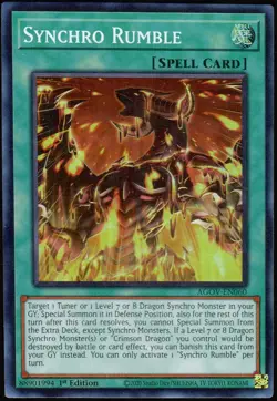 Yugioh Synchro Rumble AGOV-EN060 Super Rare 1st Ed NM - Image 1
