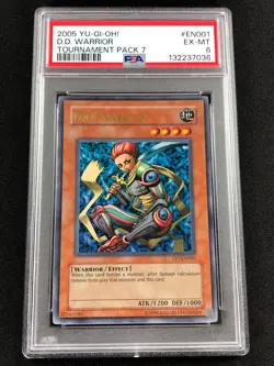 Yugioh 2005 D.D. Warrior TP7-EN001 Ultra Rare PSA 6 - Image 1