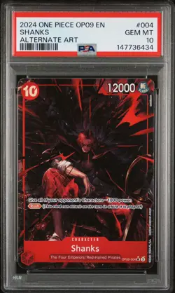Shanks OP09-004 Alt Art One Piece 2024 Emperors in the New World English PSA 10 - Image 1