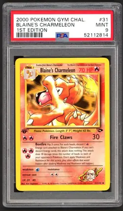 Pokemon Cards - PSA 9 1st Edition Blaine's Charizard 31/132 - Gym Challenge MINT - Image 1