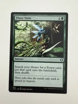Three Visits MTG Magic the Gathering Card NM Near Mint CLB - Image 1