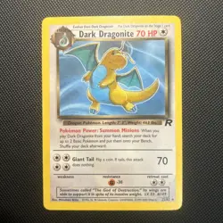 Dark Dragonite 22/82 Non Holo Pokemon Card Rocket Set LP - Image 1