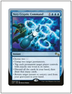 1x Very Cryptic Command 049b, Magic the Gathering MTG NM - Image 1