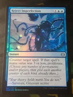 Reject Imperfection FOIL , Phyrexia AWBO , Near Mint , MTG,FREESHIPPING - Image 1