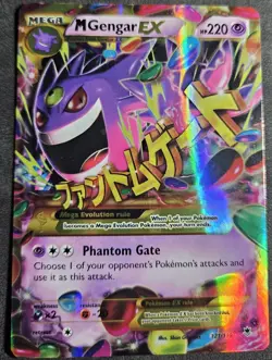 Pokemon M Gengar EX Card 121/119 Mega Secret Rare XY Phantom Forces LP - Image 1