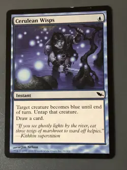 Cerulean Wisps x1 Shadowmoor Ex Condition See Pics Front Back - Image 2