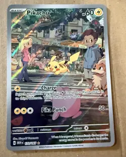 Pokemon TCG Pikachu IR 173/165 Sv: Scarlet & Violet 151 Illustration Rare Holo - Image 1