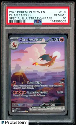2023 Pokemon Mew En Special Illustration Rare #199 Charizard ex PSA 10 GEM MINT - Image 1