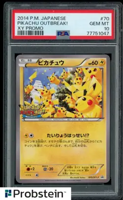 2014 Pokemon Japanese Pikachu Outbreak! XY Promo #70 PSA 10 GEM MINT - Image 1