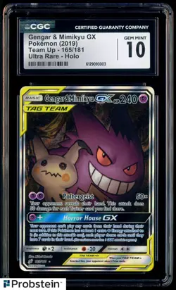 Pokemon 2019 Gengar & Mimikyu Team Up 165/181 Ultra Rare Holo CGC 10 GEM MINT - Image 1