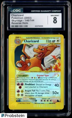 2003 Pokemon Skyridge #146 Charizard Reverse Holo CGC 8 NM-MT - Image 1